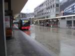 DR BUS VU CHUR-MAN Lions City Hybrid Baujahr 2012 am Bahnhof Chur am 15.2.14.