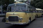 Dieser historische Setra S 11, Baujahr 1957, nahm am 21.5.1995 an einem   Oldtimer Treffen in Nordhorn teil.