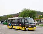 MERCEDES BENZ O 818 von STERN Reisen aus Obersterreich am 27.4.2013 in Krems an der Donau.