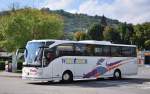 Mercedes Benz Tourismo von Thiele aus der BRD am 22.August 2014 in Krems gesehen.