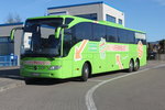 Mercedes-Benz Tourismo der Firma Meinfernbus stand am Nachmittag des 01.04.2016 in Hhe Rostock Hauptbahnhof/Sd rum.