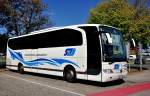 MERCEDES BENZ TRAVEGO von den  Steiermrkischen Landesbahnen  (Steiermark/sterreich) im September 2012 in Krems.