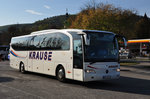 Mercedes Travego von Krause Reisen aus der BRD in Krems gesehen.