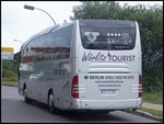 Mercedes Travego von Wörlitz Tourist aus Deutschland im Stadthafen Sassnitz.