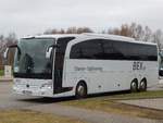 Mercedes Travego von BEX aus Deutschland in Rostock.