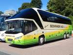 Neoplan Starliner von Sommer AG aus der Schweiz im Stadthafen Sassnitz.