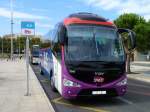 Frankreich, Languedoc-Roussillon, Hrault, Montpellier Sabines (an der Trambahn Linie 2): ein iD BUS der SNCF (IRIZAR i6) auf der Fahrt nach Spanien. 04.09.2015