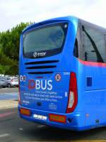 Frankreich, Languedoc-Roussillon, Hrault, Montpellier Sabines (an der Trambahn Linie 2): ein iD BUS der SNCF (IRIZAR i6) auf der Fahrt nach Spanien.