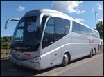 Scania Irizar von Franke-Reisen aus Deutschland im Gewerbegebiet Sassnitz.