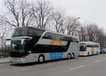 SETRA S431 DT aus Deutschland im April 2013 in Wien.