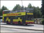 MAN Doppeldecker der Stadtrundfahrten im ZOB Stralsund.