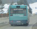 Ein alter Mercedes (O 405) als Skibus am 4.3.2012 bei Sll.