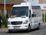 Mercedes Sprinter mit TS-Fahrzeugtechnik als Vorführbus zum Test bei der VVR in Sassnitz.