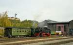 99 1772-5 beim rangieren in Oberwiesenthal am 22.10.2015