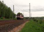155 219-9 hier am 19.05.15 kurz hinter Hof/Saale zu sehen.