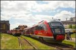 DB Regio 642 227 in Magdeburg Neustadt, 10.05.2015
<br><br>
Zu Gast auf dem Familienfest der Magdeburger Eisenbahnfreunde war auch der Triebzug der Elbe Saale Bahn. Im Zug konnten die Kinder basteln und die Eltern sich ausruhen.
