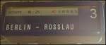 Ein IC 38885 nach Rosslau? Da wird sich der Fahrgast wundern wenn die Regionalbahn erscheint (gesehen Berlin Sch�nefeld Flughafen 06.10.0210)