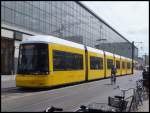 Moderne Flexity-Stra�enbahn in Berlin am Alexanderplatz.