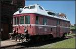 188 001-2 ist ein ORT der ehemaligen DR (ex 708 001-3, ex VT 135 701, Dampflokfest im Traditionsbahnbetriebswerk Sta�furt, gesehen Sta�furt-Leopoldshall 05.06.2010)