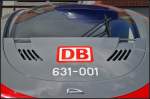 Die sehr flache Front des 631-001 f�r DB Regio gebaut von Pesa aus Polen.