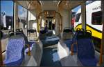 Inneneinrichtung der Durmaray Silkworm, die als f�nfteilige bidirektionale Variante auf der InnoTrans 2014 in Berlin ausgestellt war