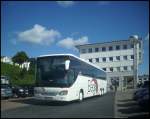 Setra 417 GT-HD von Becker aus Deutschland im Stadthafen Sassnitz.