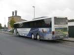 Reiseomnibus SETRA 319 UL der Grevesmhlener Busbetriebe [GBB] mit Werbung fr den Landkreis Nordwestmecklenburg als Urlaubsregion, siehe auch Modell - AMW 715109, Grevesmhlen 24.09.2008 