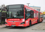 Am Vormittag des 21.12.2025 stand der Ostseewelle Bus in H�he Rostock Hauptbahnhof/S�d.
