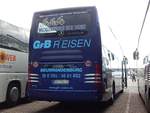 Mercedes Travego von GFB-Reisen aus Deutschland im Stadthafen Sassnitz.