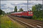 DB Regio 112 110 mit RE3 Schwedt (Oder) am 11.08.2014 durch Berlin-Karow