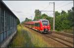 DB Regio 442 315 als Ersatzzug nach Gesundbrunnen am 16.06.2014 durch Panketal-R�ntgental