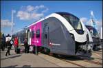 1440 103-8 f�r das Elektronetz Niedersachsen-Ost (ENNO) ist ein Alstom Coradia Continental. Der Triebzug wird von dem Nieders�chsischen Unternehmen metronom betrieben. Vorerst sollen 20 vierteilige Z�ge ausgeliefert werden. Ausgestellt auf der InnoTrans 2014 in Berlin (NVR-Nummer 94 80 1440 103-8 D-TLS)
