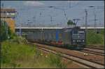 TXL 185 570-9 am 07.07.2013 mit dem  LKW Walter -Zug in Berlin Sch�nefeld Flughafen