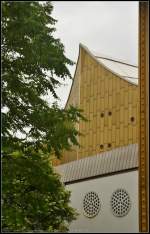Dachkonstruktion und Fassadengestaltung der Berliner Philharmonie in Berlin-Tiergarten