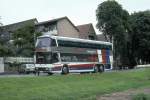 Zum Zeitpunkt der Aufnahme am 1.9.1985 war dieser Neoplan Doppelstock  Bus der Fa.