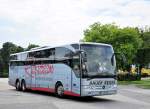 Mercedes Benz Tourismo von BAUER Reisen / BRD am 25.5.2013 in Krems gesehen.