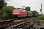 DB 185 073-4 mit einem gemischtem Gterzug (Railion Deutschland AG, NVR-Nummer: 91 80 6185 073-4 D-DB, gesichtet Berlin Wartenberg 10.07.2008).