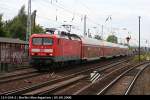 DB Regio 114 034-2 mit dem RE1 (ex 112 034-4, DB Regio AG - RL Nordost Cottbus, gesichtet Berlin Hirschgarten, 05.09.2008).