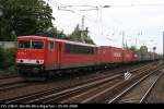 DB 155 238-9 mit Containerzug (Berlin Hirschgarten, 05.09.2008).