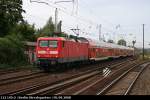 DB Regio 112 105-2 mit einem Regional-Express (gesichtet Berlin Hirschgarten, 05.09.2008).