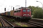 DB 139 166-3 mit Containerzug (Priort, 11.09.2008).