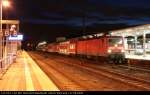 DB Regio 143 254-1 mit dem RE7 nach Wnsdorf-Waldstadt vom DB Autozug-Bahnsteig aufgenommen (gesichtet Berlin Wannsee, 27.02.2009).