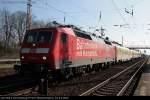 DB 120 502-0  Bahntechnik mit Kompetenz  und einem Messzug (Priort, 01.04.2009).