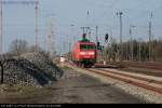 DB 145 028-7 wird abgestellt (Priort, 01.04.2009).