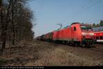 DB 145 037-8 mit einem gemischtem Güterzug (DB Schenker Rail Deutschland AG, gesichtet Berlin Wuhlheide 04.04.2009).