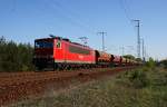 RAILION Logistics 155 043-3 mit Tads-Wagen (Berlin Wuhlheide, 21.04.2009).