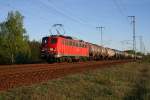 DB 140 043-1 mit Kesselwagen (Berlin Wuhlheide, 21.04.2009)