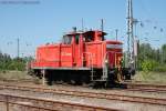 DB Cargo 363 201-5 steht auf dem Rbf Wustermark (01.05.2009)