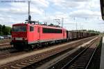 DB Schenker 155 203-3 holt gerade die Leistung mit Eanos-Wagen in Königs Wusterhausen ab (14.05.2009)    - Update: ++ 28.08.2015 in Opladen