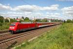 DB Fernverkehr 101 099-0 fuhr mit einem IC am 12.05.2009 durch Berlin Bornholmer Str